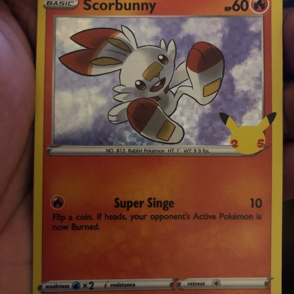 Scorbunny holo Pokémon card - Picture 1 of 1